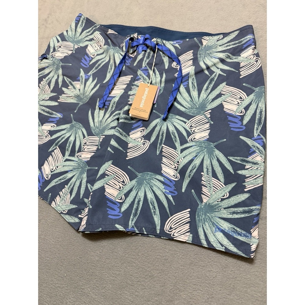 Patagonia Stretch Planing 8" Women's Board Shorts‎ Swim Surf Beach Size 12 Blue - Picture 2 of 12